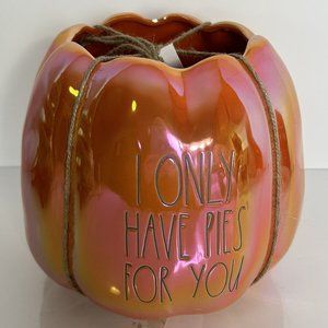 Rae Dunn "I ONLY HAVE PIES FOR YOU" Pumpkin Planter 2022 Luster Finish NIB